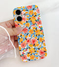 for iPhone 16 Case,Cute Garden Flowers Design for Girls Women,Soft Bu