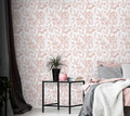 Timeet Pink Floral Peel and Stick Wallpaper Vinyl 17in x 78.7in Modern by Deal US