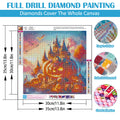 LKHMVCA Fall Pumpkin Castle Candle Diamond Painting Kit 13.8x13.8 Inch by Deal US