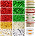 DECYOOL Christmas Jewelry Beads Set 1800pcs Red Green Silver Gold Small by Deal US