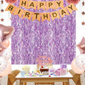 WBinFeng Lilac Pink Wave Party Backdrop Foil Fringe Curtain Streamers 2 Pack by Deal US