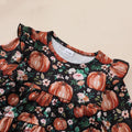 Kislio Toddler Girls Pumpkin Ghost Shirt Ruffle Pants Set 3PCS orange 12-18M by Deal US