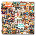 BIGZORO Desert Camping Stickers Camel Cactus Waterproof Vinyl Pack 50 by Deal US