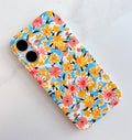 for iPhone 16 Case,Cute Garden Flowers Design for Girls Women,Soft Bu