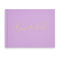 &And Per Se Purple Wedding Guest Book Hardcover Memory Keepsake Album by Deal US
