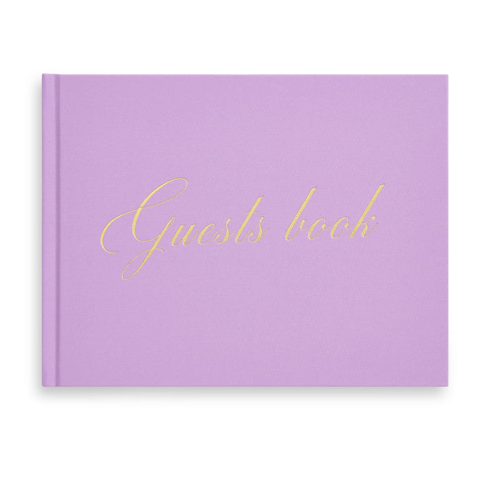 &And Per Se Purple Wedding Guest Book Hardcover Memory Keepsake Album by Deal US
