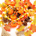 Jutom 148 PCS Fall Artificial Pumpkins Set with Pinecones Acorns Leaves by Deal US