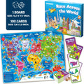 QUOKKA 3X Learning Board Games Set Educational Trivia Cards Kids Ages 6-8 by Deal US