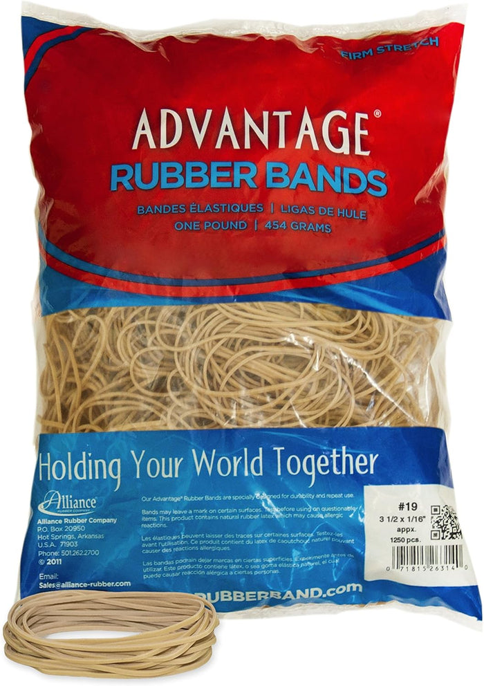 Alliance Rubber Advantage Rubber Bands Large Size #19 by Avera Group