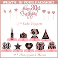 ITHKIRHO 30th Birthday Honeycomb Centerpieces Rose Gold 10 Pcs Decorations by Deal US