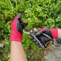Meow Garden Thorn Proof Garden Gloves 2 Pairs Heavy Duty TPE Coated Green Red by Deal US