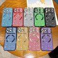 Glitter Clear Magnetic Case for iPhone 17 Pro 6.3" Purple Sparkle MagSafe Compatible by Merch Section