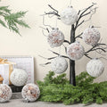 Soulchen 6 Pcs Vintage Metallic Glass Christmas Tree Ornaments 3.15in Brown by Deal US