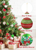 SmartDawn 12 Pcs 3.15in Christmas Ball Ornaments Red Green Plastic by Deal US