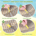 LUDOTEK Colorful Dog Latch Hook Kit Pre-Printed Canvas 17x17 in by Deal US