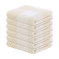 Homaxy Cotton Waffle Weave Check Plaid Dish Cloths 12x12 White Beige 6-Pack by Deal US