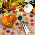 Soulchen 100 Pcs Mini Resin Maple Leaf Figurines Fall Yellow Orange Red by Deal US