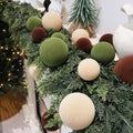 Senjie 30pcs Velvet Christmas Balls Ornaments 2.36in Brown Green Khaki by Deal US