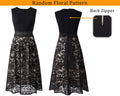 VFSHOW Womens Black Lace Tie Waist Front Zipper Slim A-Line Dress Size L by Deal US