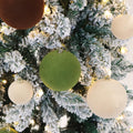 Senjie 30pcs Velvet Christmas Balls Ornaments 2.36in Brown Green Khaki by Deal US