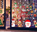 Joyful Start Christmas Window Clings Double Sided Snowflake Decals PVC by Deal US