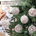 Soulchen 6 Pcs Vintage Metallic Glass Christmas Tree Ornaments 3.15in Brown by Deal US