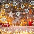 Shimeyao 12 Pcs Christmas Metal Snowflake Ornaments Hollow Disc Grey by Deal US