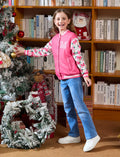PATPAT Girls Varsity Baseball Jacket Pink Lightweight Coat Size 4-5T by Deal US