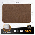 Mibao Front Door Mat Non-Slip Waterproof TPR Backing 31.5x47 Dark Brown by Deal US