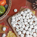 winemana Mini Pumpkins Fall Decorations 80 Pack White Resin Small by Deal US