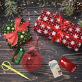 GIOLNIAY Christmas Wrapping Paper Snowflakes Red Black Plaid 28x40 4 Sheets by Deal US