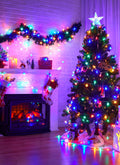 Minetom 4 Pack 30Ft 15 LED Multicolor Snowflake Holiday Lights Waterproof by Deal US