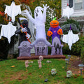 Threan 4-Piece Hanging Ghost Decorations 28-35" White Halloween Decor by Deal US