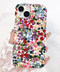 iPhone 14/13 6.1" Flower Case for Women - Soft Matte TPU Cover with Elegant