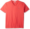 Lacoste Men's Short Sleeve V-Neck Pima Jersey T-Shirt by I-Max Fashions