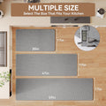 YDKGL Kitchen Rug Mat Non Slip Washable Gray Braided 17x47 by Deal US
