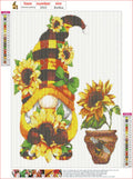 AllWenTo 5D Diamond Painting Kit Sunflower Anime Gnome 12x16 Inch by Deal US