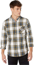 Levis Mens Plaid Button-Down Shirt, Med Marshmallow by Vanessa Jane