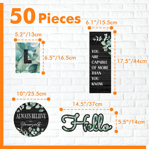 Gethelud 50PCS Modern Farmhouse Bulletin Board Decor 44.5x32.5cm Style 1 by Deal US