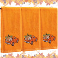 Fanfanwin 3 Pcs Thanksgiving Hand Towels Orange Pumpkin 13.8x29.5 Inch Cotton by Deal US