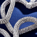 Mrchtmas Christmas Silver Bow Ornament 2025 Heart Rhinestones 1 Pc by Deal US