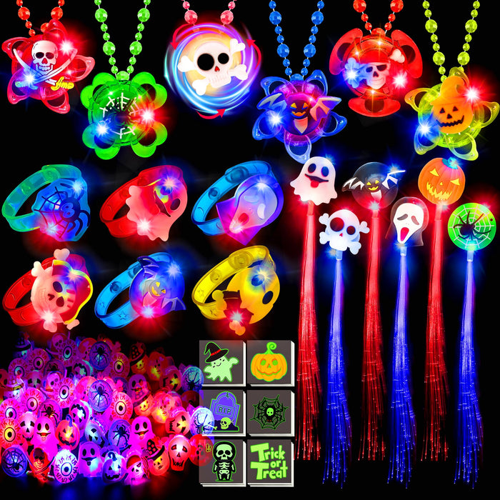 Grastfu 84 PCS Halloween Glow In The Dark Toys Party Favors Bulk Set by Deal US