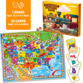 QUOKKA 3X Learning Board Games Set Educational Trivia Cards Kids Ages 6-8 by Deal US