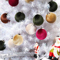 Choonshow Velvet Christmas Ball Ornaments 16 Pack 3.15" Brown Green by Deal US