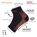 THX4COPPER Compression Foot Sleeves Copper Infused Arch Support Gray Navy Size L by Deal US