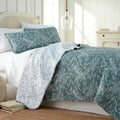Southshore Fine Linens Lightweight Reversible Floral Quilt and Sham Set by Vanessa Jane