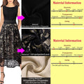 VFSHOW Womens Black Lace Tie Waist Front Zipper Slim A-Line Dress Size L by Deal US