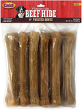 Cadet Pressed Beef Hide Dog Bones — 8 Inch Long-Lasting Rawhide Chews (Best By 9/2026) by Price Is Right Miami
