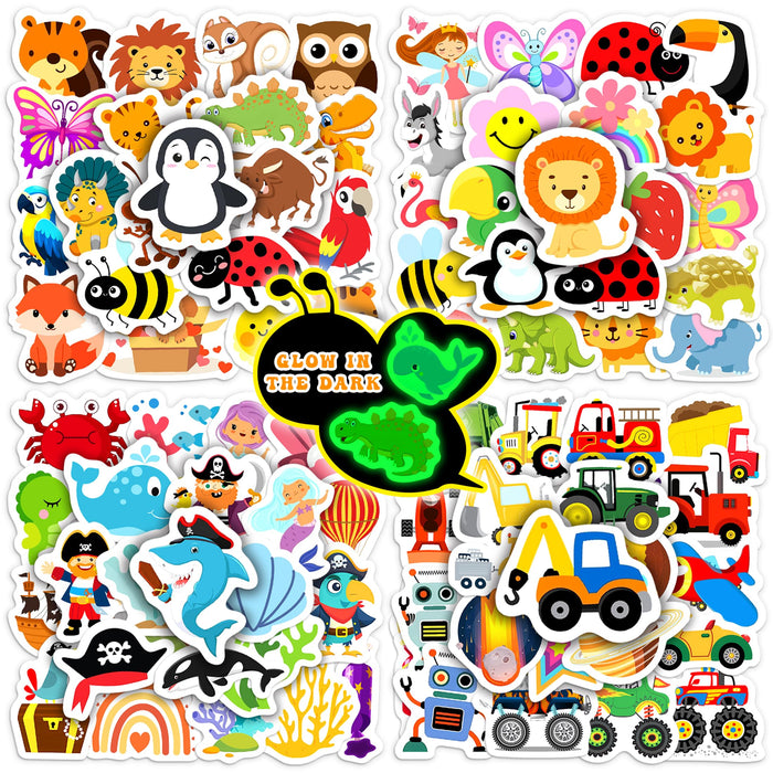 Bolcguri Cartoon Water Bottle Stickers 100 pcs Waterproof Vinyl Decals Colorful by Deal US