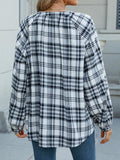 INFITTY Women's Long Sleeve Plaid Flannel Shirt Jacket White Size S by Deal US